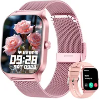 KALINCO Smartwatch Herren Damen, Blutdruckuhr mit Bluetooth-Telefonie, AI Fitness Tracker mit Herzfrequenz SpO2 Stress, 100+ Sportmodi Fitnessuhr,Weltuhr, Schlafanalyse, Geschenkideen für iOS Android
