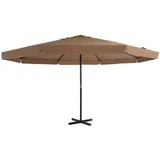 vidaXL Sonnenschirm mit Aluminium-Mast 500 cm Taupe