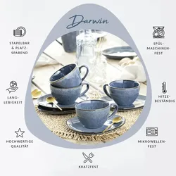 SÄNGER Kaffeetassen Set Darwin für 4 Personen