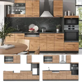 Vicco Küchenzeile Fame-Line 300 cm anthrazit eiche
