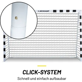 Dunlop Fußballtor Schwarz/Weiß 300 x 200 x 90 cm