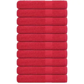 vidaXL Handtuchset 10-tlg. rot