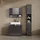 livinity Badmöbel-Set Ronco, Anthrazit Hochglanz, 2 Teile, Unterschrank 80 cm