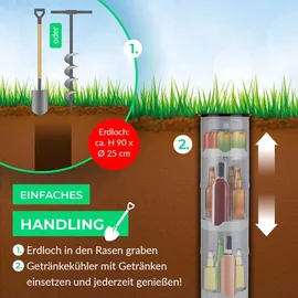 EasyMaxx Flaschenkühler Outdoor 2.0 - grau