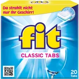 fit Classic Tabs 20 Stück - Geschirrspül-Tabs für Spülmaschinen - Schnelllöseformel für Sauberkeit, Glanz - Glasschutz