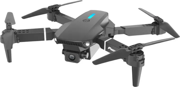 FACEGLE E88 Pro Drohne mit optischer Stabilisierung und barometrischem Druck, leichtem faltbarem Gehäuse, Front-LED-Licht, 360° automatischer Rolle - ideal für Anfänger (FPV Mini-Drohne FPV) (Schwarz)