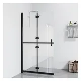 vidaXL Faltbare begehbare Duschwand Halbmattiertes ESG-Glas 70x190 cm