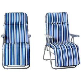 Outsunny Liegestuhl Set Blau