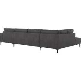 OTTO home Wohnlandschaft OTTO HOME "XXL Sofa Oland, Struktur, Flachgewebe, Luxus-Microfaser, Boucle", grau (anthrazit), B:345cm H:85cm T:210cm, Struktur weich (100% Polyester);Luxus-Microfaser (100% Polyester);Webstoff (100% Polyester), Sofas, Wohnlandschaft,