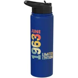 1963 Limited Edition Juni 1963 Retro 1963 Vintage Jahr 1963 Stainless Steel Insulated Water Bottle