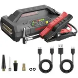 LOKITHOR Starthilfe-Powerbank JA301 Pro, 4 in 1, 12 V, 2500 A Spitzenstrom, Kompressor, Kapazität 20100 mAh