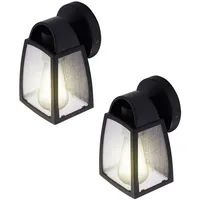 ETC Shop Außenleuchte Wandlampe schwarz Fassadenleuchte Gartenlampe Wandleuchte, Aluminium,