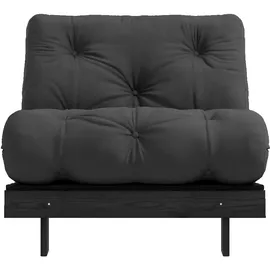 Karup Daybett KARUP DESIGN "Roots Sofa Bed, Schlafsofa, Bettfunktion, FSC-Massivholz, B: 90 cm", grau (dunkelgrau), B:90cm H:85cm, Bezug: 80% Baumwolle, 20% Polyester, Daybetten, Inkl. Futonmatratze. Made in Europe, minimalistisches Design