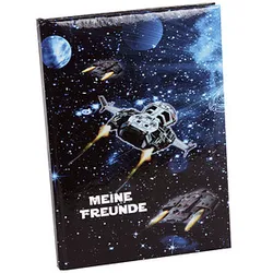 goldbuch Freundebuch Raumschiff ca. DIN A5 liniert, mehrfarbig Softcover 88 Seiten