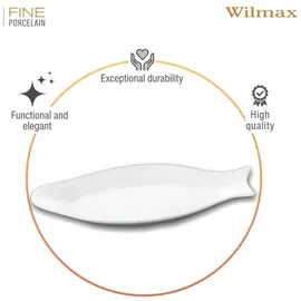 wilmax england Wilmax Fischplatte 46 cm aus Porzellan Weiß, WL-992009/A - Weiß