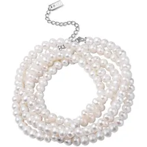 AILORIA Armband-Halskette MOE Silber/weiß