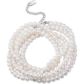 AILORIA Armband-Halskette MOE Silber/weiß