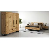 Home Affaire Schlafzimmer-Set »Bronne,Komplettschlafzimmer (Set,4-St)« Schlafzimmer-Set, Schrank 191cm breit,