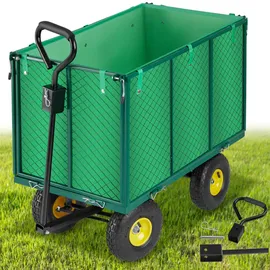 Tectake Bollerwagen mit Plane grün