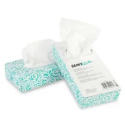 Plock GmbH 40 Kosmetikboxen SEMYcare | 2-lagig | Zellstoff | 100 Blatt | weiß | 20,5 x 20,5 cm