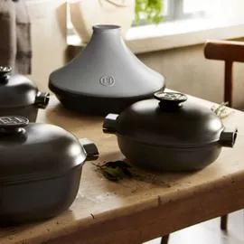 Emile Henry Delight Tajine 33 cm schwarz/weiß