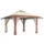 Outsunny Faltpavillon 4 x 4 m inkl. 4 Seitenteile Beige/Gelb