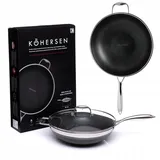 kohersen WOK-Pfanne mit Deckel Black Cube 32 cm