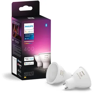 Philips Hue GU10 Spot 4,2 W 350 lm 5,7 x 5 cm Color Doppelpack