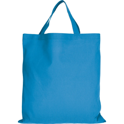 5er | 15er | 50er Pack Baumwolltasche - 28 Farben | mit zwei kurzen Henkeln | 38x42cm | Jutebeutel | Einkaufstasche | unbedruckt, hellblau