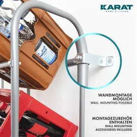 Karat Getränkekistenregal 96 x 32,5 x 115,5 cm Grau