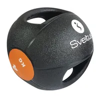 Sveltus 884 Médecine Ball 4kg Avec poignées Medizinball, schwarz/orange,