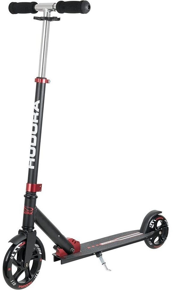 Hudora Scooter Bold Wheel L, Rot, klappbar, höhenverstellbar, Tretroller rot