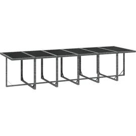 vidaXL Garten-Essgruppe 17-tlg. Grau