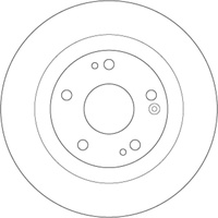 TRW Bremsscheibe TRW DF6705 hinten, voll, 1 Stück