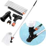 Tragbarer Jet-Poolsauger, tragbarer manueller Summer Waves-Pool-Laubsauger für oberirdische Pools, Kopf- und Stangen-Kits