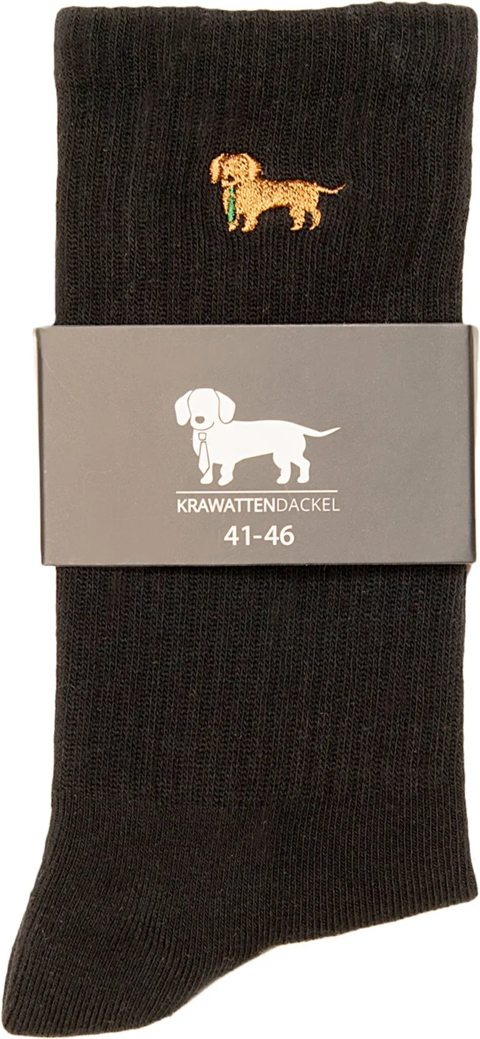 Krawattendackel Tennissocken, schwarz, 41-46