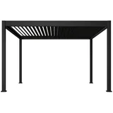 Weide E-Deluxe 3 x 4 m inkl. 4 Seitenteile Anthrazit/Schwarz