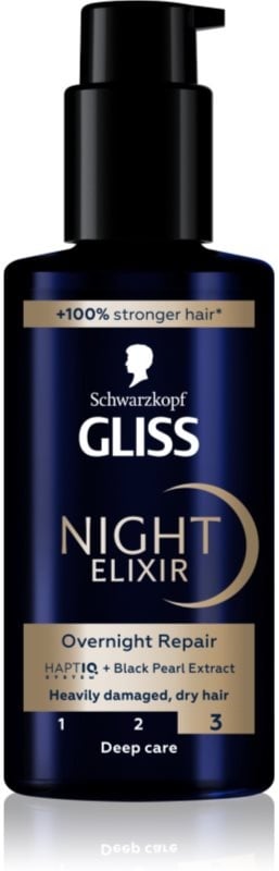 Schwarzkopf Gliss Night Elixir abspülfreise Elixier für beschädigtes Haar 100 ml