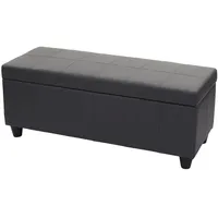 MCW Aufbewahrungs-Truhe Kriens Kunstleder, 45x114x45cm Grau matt