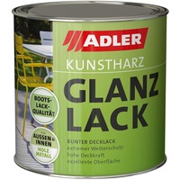ADLER Kunstharz Glanzlack - RAL6002 Laubgrün 375 ml - Erstklassiger Lack glänzend, geruchsarm mit guter Wetter- und Vergilbungsbeständigkeit und hoher Deckkraft - Kunstharzlack in Bootslack Qualität