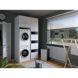 laundreezy Mehrzweckschrank-Set 118 x 238 x 68 cm Weiß
