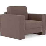 BRUNO Schlafsessel 70cm in Braun | praktische Größe | stabiles Massivholz & Boxspringkomfort