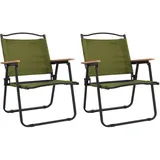 vidaXL Campingstuhl 54 x 55 x 78 cm grün 2 St.