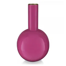 Pip Studio Dekovase Vase Metall Bright Pink 15x26cm