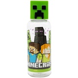 Stor Minecraft | Wiederverwendbare Plastikwasserflasche für Jungen und Mädchen - Kinderdesign mit 3D-Figur und 560 ml Fassungsvermögen - Bpa frei