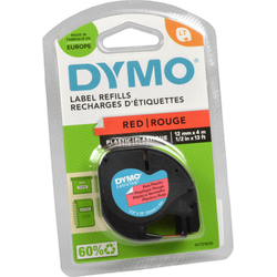 Dymo Originalband 91223  schwarz auf rot  12mm x 4m  Plastik