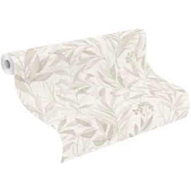 Rasch Textil Papiertapete mit Blättern 10 m x 0,53 m 0,53 kg beige 286069