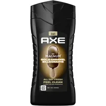 Axe 3-in-1 Duschgel & Shampoo Magnum Gold Caramel Billionaire für langanhaltende Frische und Duft nach der Dusche dermatologisch getestet 250 ml