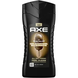Axe 3-in-1 Duschgel & Shampoo Magnum Gold Caramel Billionaire für langanhaltende Frische und Duft nach der Dusche dermatologisch getestet 250 ml