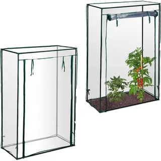 1 x 0,5 x 1,5 m transparent/schwarz 2 St.